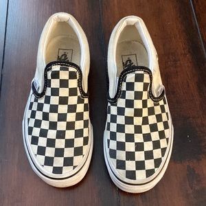 Kids checkerboard Vans size 1